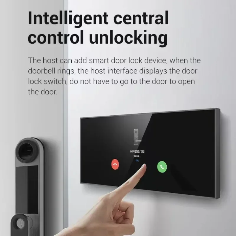 Smart home 12 inch central control screen high definition resolution comes with gateway voice control
