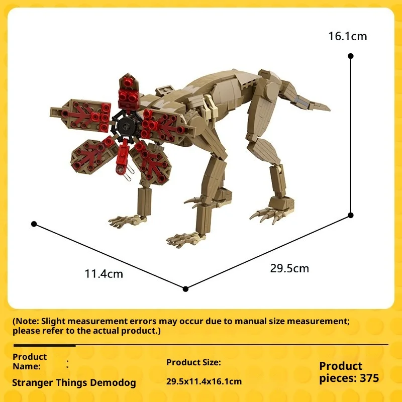 Demogorg estatuilla del dios del inframundo el monstruo comiendo el hombre modelo de bloques de construcción rompecabezas y juguete para regalo de ensamblaje