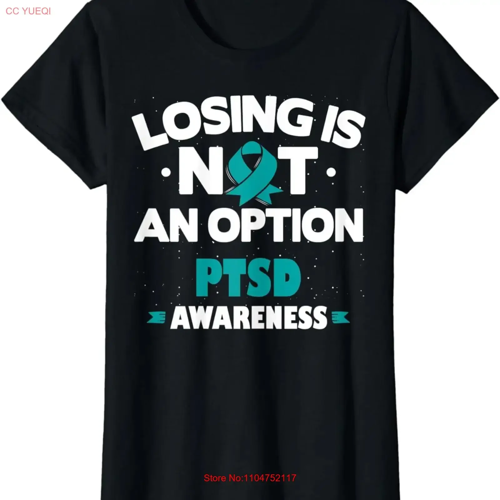 Posttraumatic Stress Disorder Suppport Help PTSD Ladies' Crewneck T Shirt long or short sleeves vintage Washed