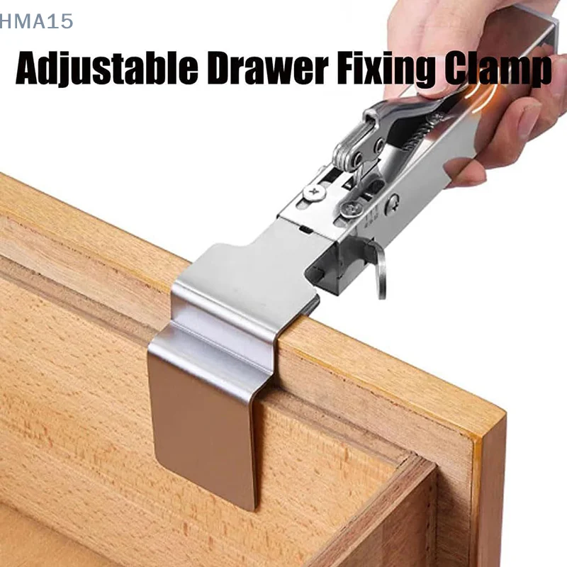 Fast Press Drawer Clamp, Panel Adjustable Telescopic Woodworking Special Installation Panel Auxiliary Fixed Clamp Holder