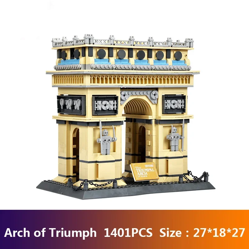 City Architecture Pair London Landmark Cristo Brazil Redentor Winter Palace Building Blocks Street View Model Construcion Toys