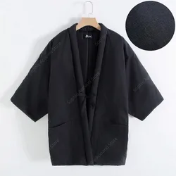 Hanten 남성용 일본 스타일 기모노 가디건 패딩 홈웨어 잠옷, 옴므 라운지웨어, 여성 루즈 코트 M-2XL, 겨울