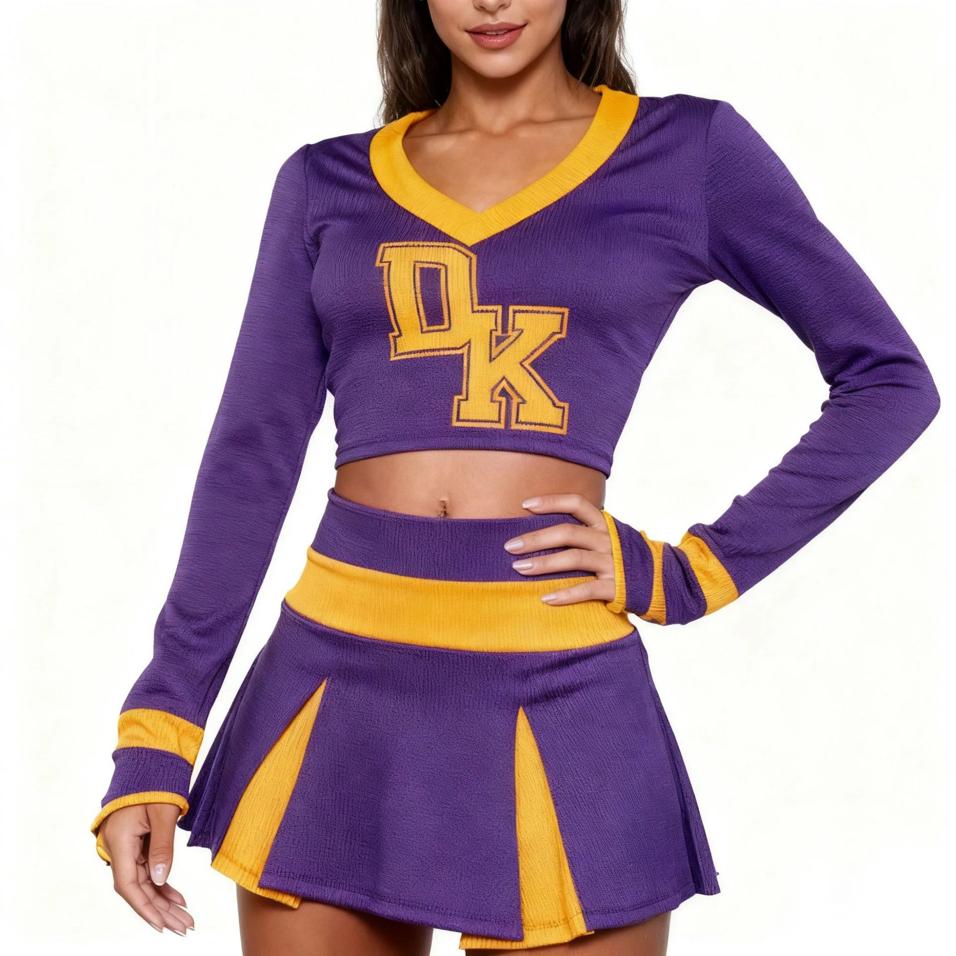 Disfraz de animadora de secundaria morado de Megan Fox, uniforme de animadora de Jennifer, conjunto de falda de competición para niñas.