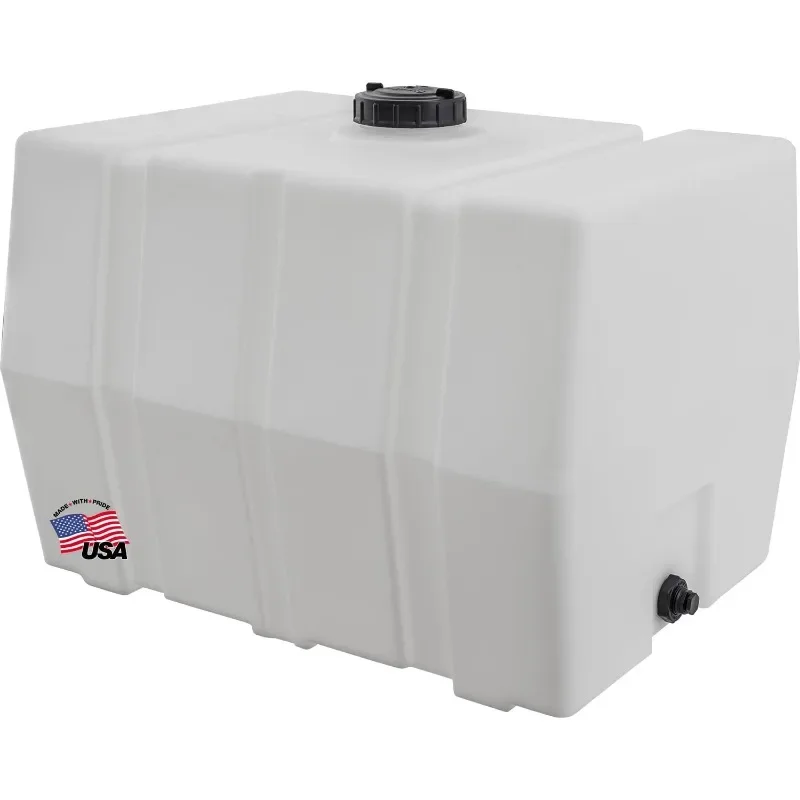 شعبية. 82123929   خزان مربع أفقي 100 جالون، صنع في الولايات المتحدة الأمريكية، خزان بولي لمياه الزراعة والسوائل غير القابلة للاشتعال