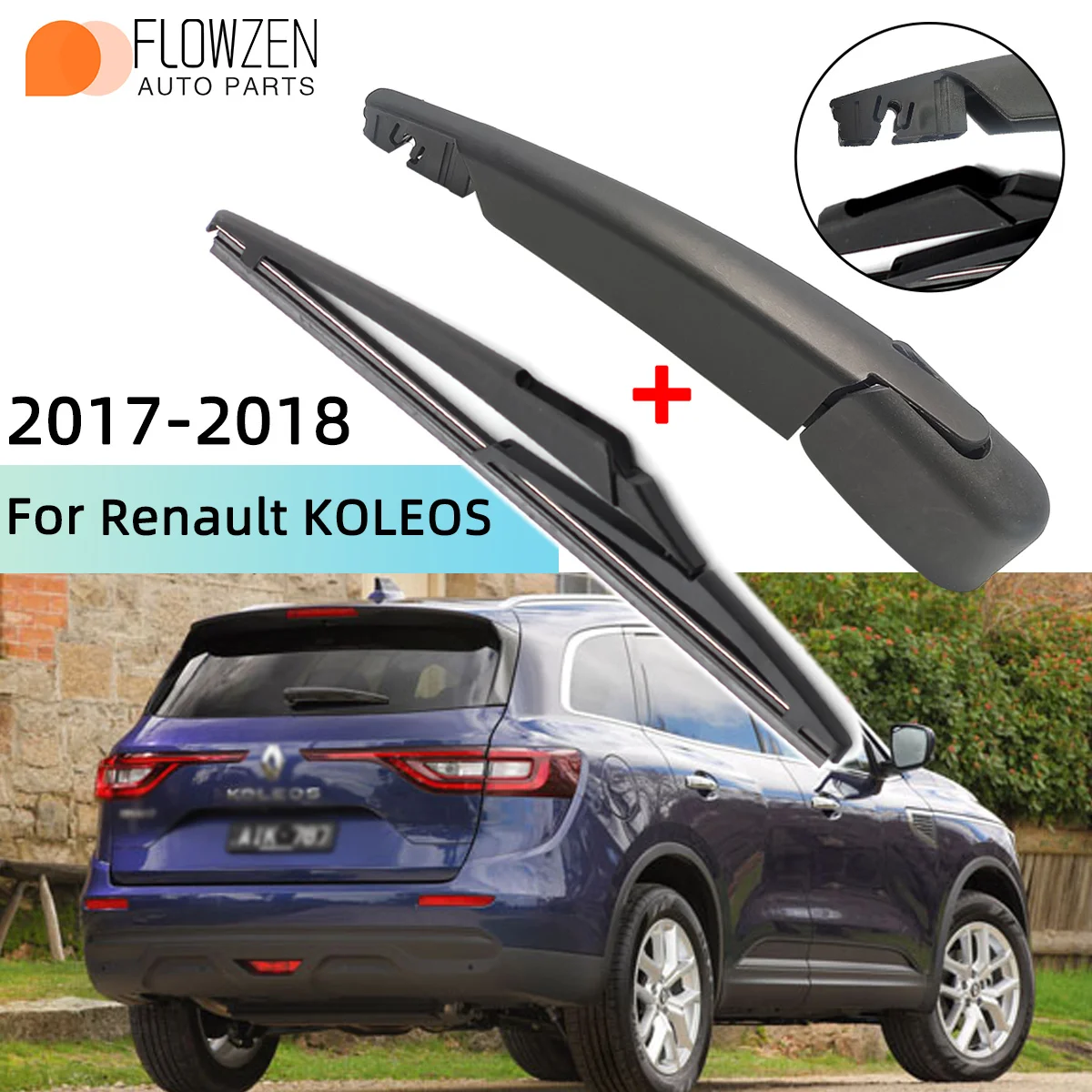 Hinten Scheibenwischerblatt Wischerarm Kit Für Renault KOLEOS 2017--2018 Windschutzscheibe Scheibenwischer Bürsten Reinigung Zubehör