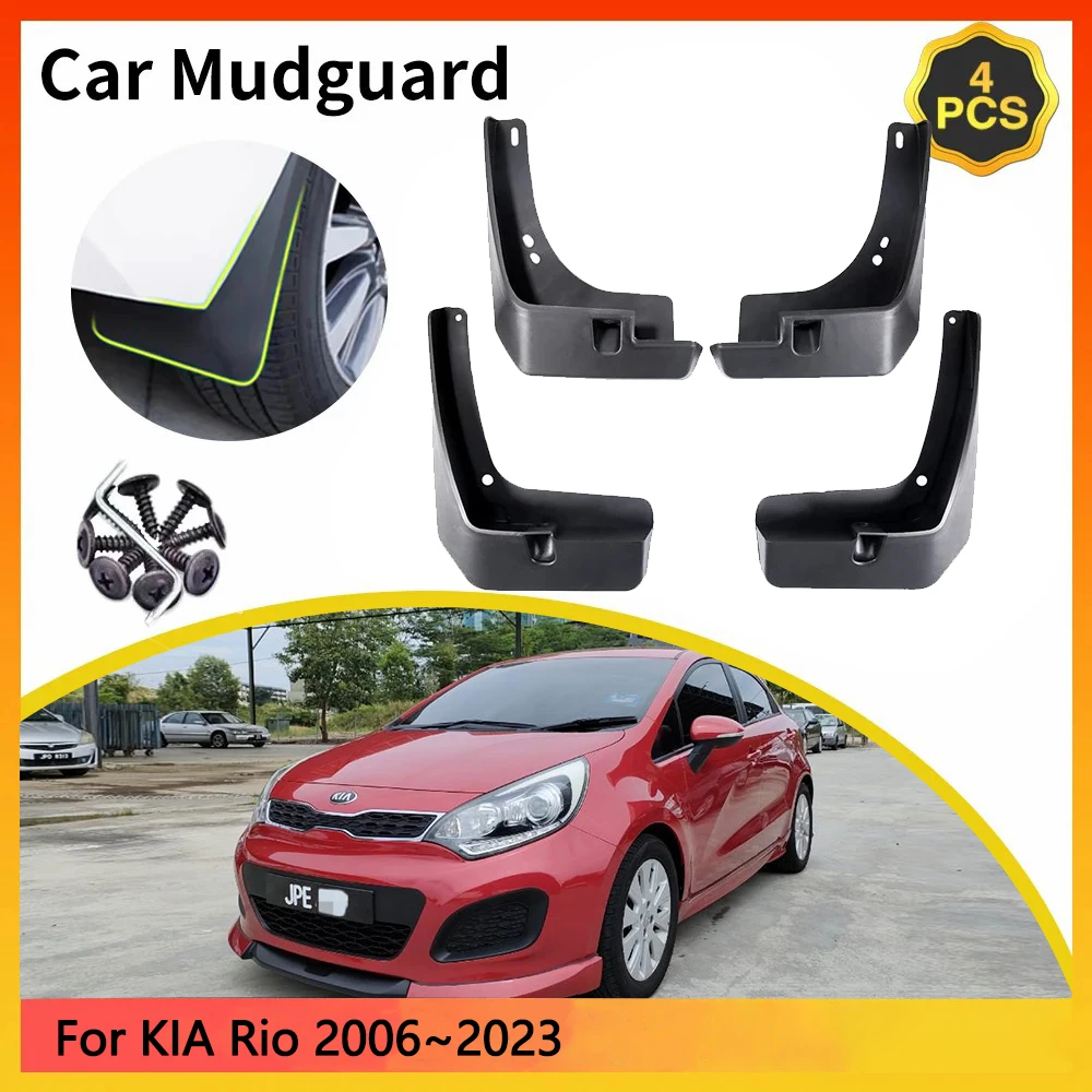 For KIA Rio K2 JB UB YB MK3 MK4 MK5 Sedan Saloon 2006~2023 Car Mudguards Mudflap Mudguard Splash Guards Mud Flaps Fender Auto