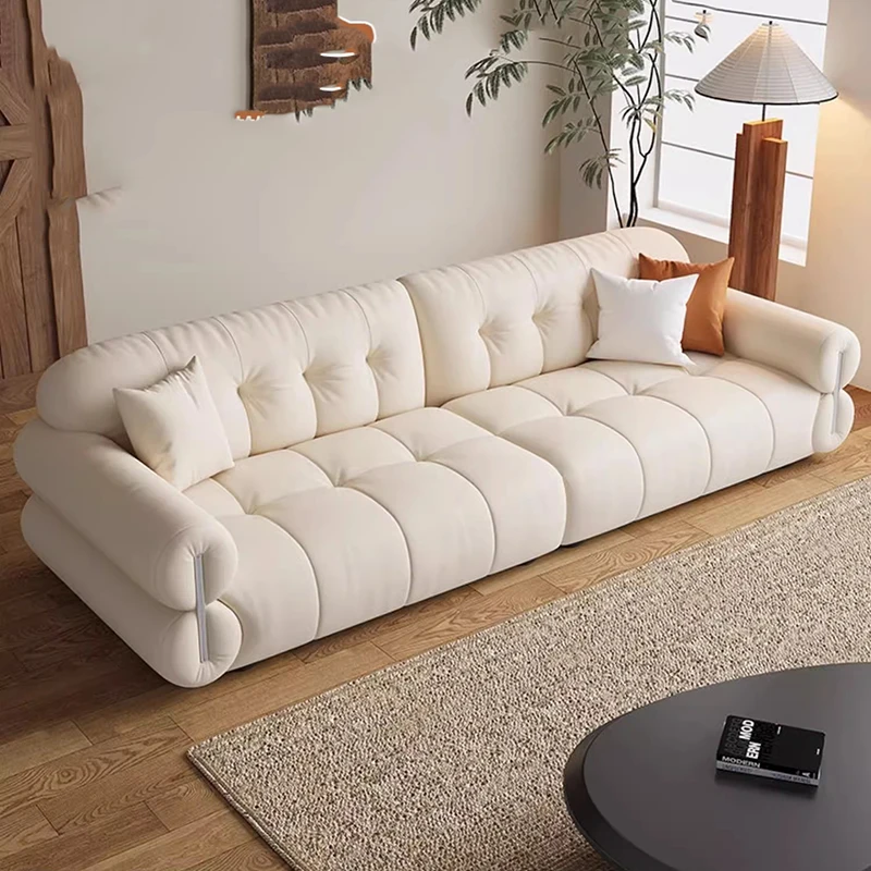 Living Room Sofas Comfortable Genuine Leather Elegant Living Room Sofas Giant Puff Cushion Casa Prefabricada Bedroom Furniture