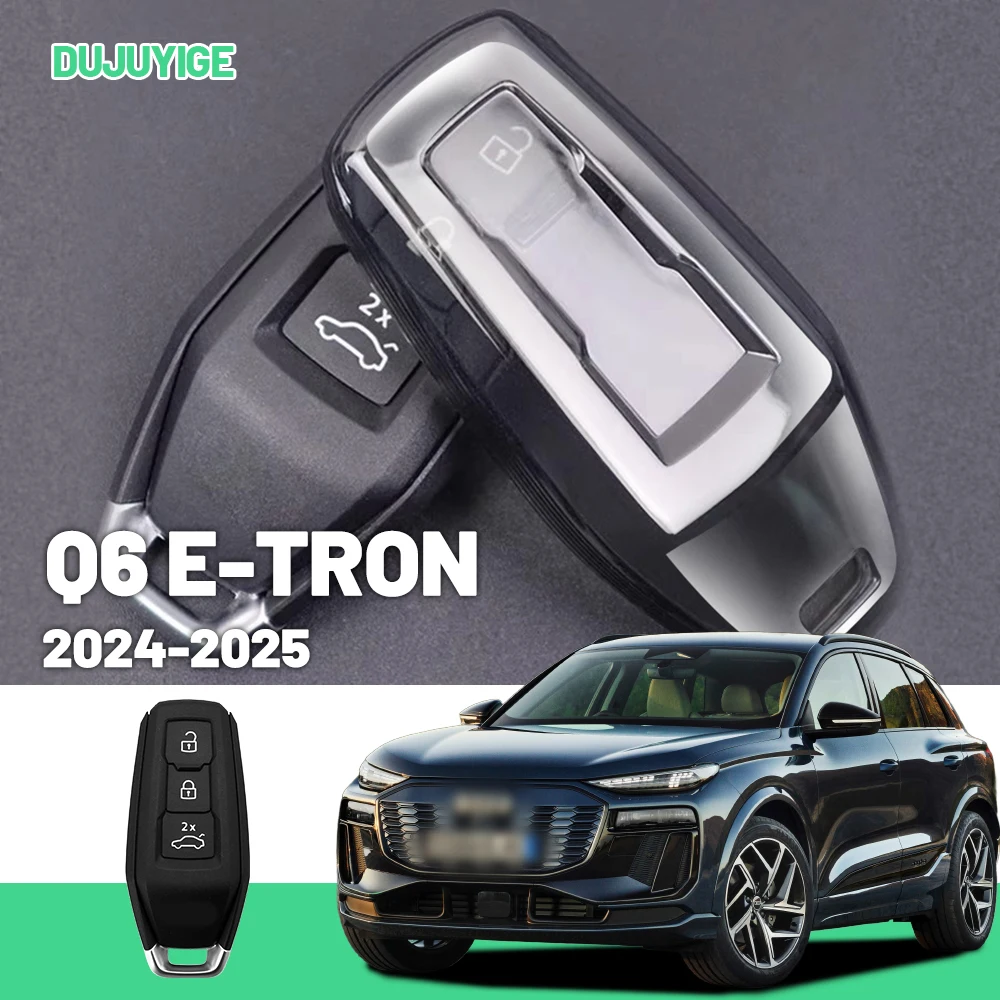 Clear TPU Car Key Case For Audi Q6 e-tron 2024-2026 Key Fob Cover Protector Shell Auto Accessories 2025