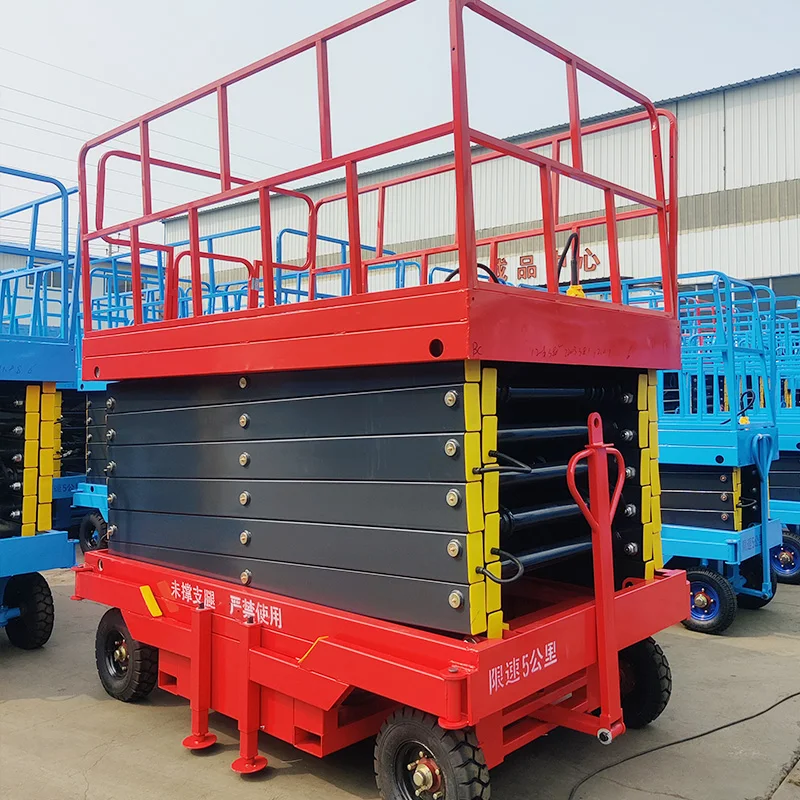 Best Quality Hydraulic Electric Scissor 500Kg 1M 2M 3M Lifting Large Table Platform with Wheels