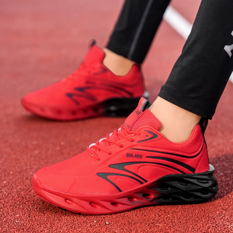 Men's Running Shoes Breathable Mesh Sports Sneakers Non-slip Shock Absorbing Athletic Training Shoes