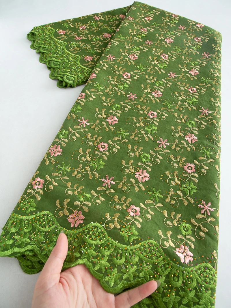 

Швейцарская вуаль, хлопковая кружевная ткань, африканская кружевная ткань с вышивкой, 2025 г., высокое качество, нигерийское шитье для женского праздничного платья TY4525