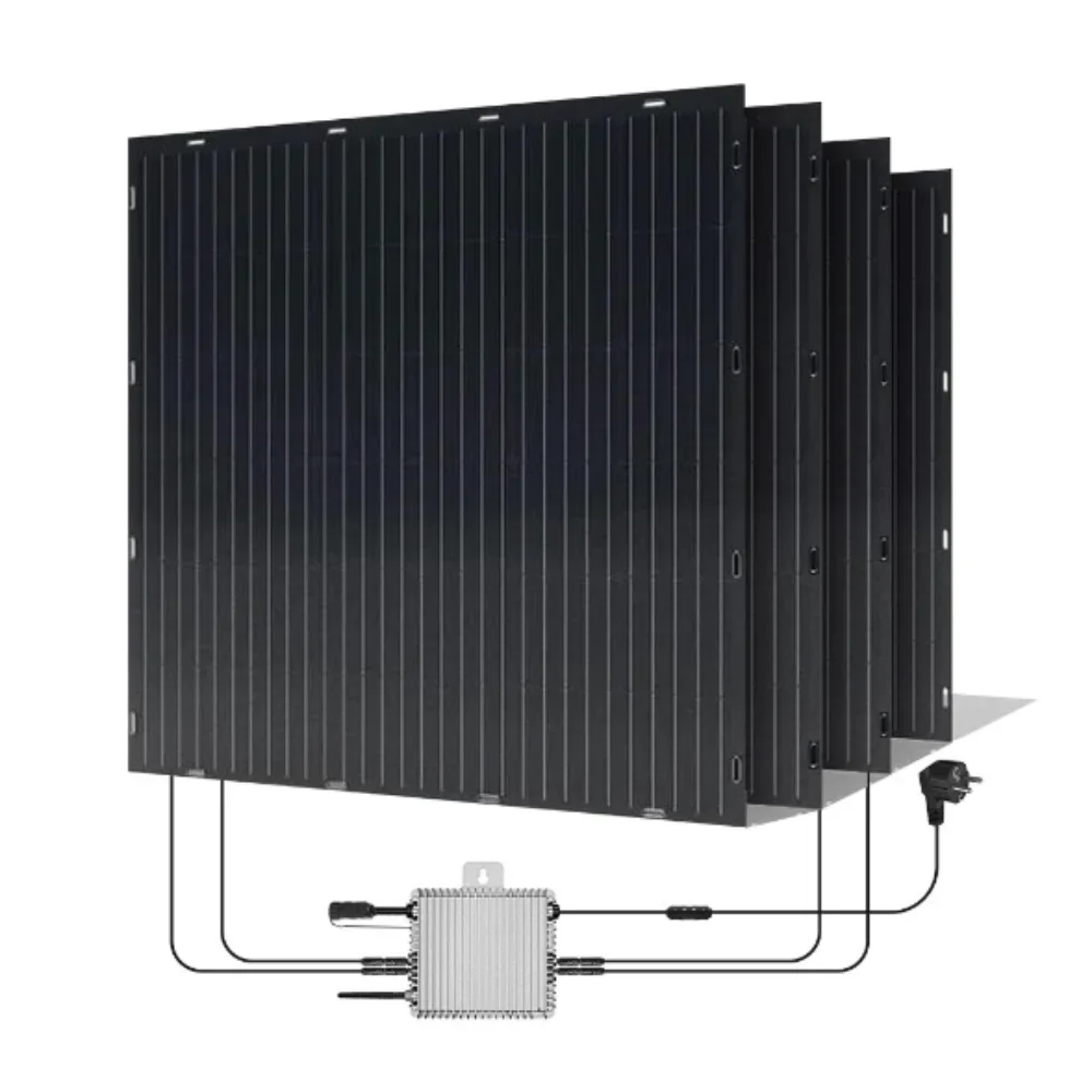 Hot selling Solar panel power generation balcony small power generation system semi flexible solar panel micro inverter