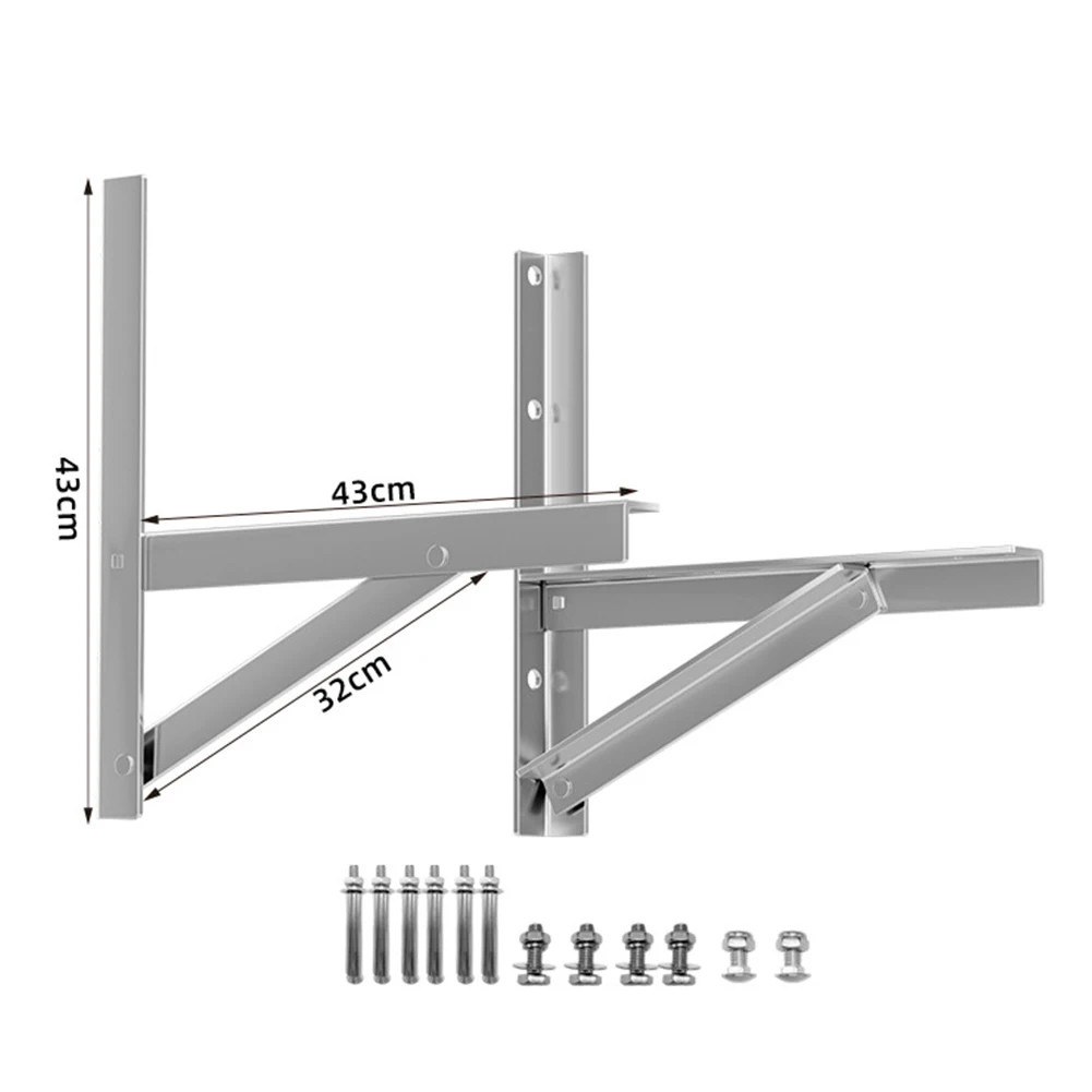 2pcs-stainless-steel-ac-outdoor-unit-wall-brackets-adjustable-telescopic-mounting-support-for-1hp-15hp-air-conditioner