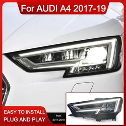 Car LED Headlight For Audi A4 B9 A4L S4 RS4 2017 2018 2019 Front DRL Turn Signal Assembly Headlights Plug and Play Head Lamps