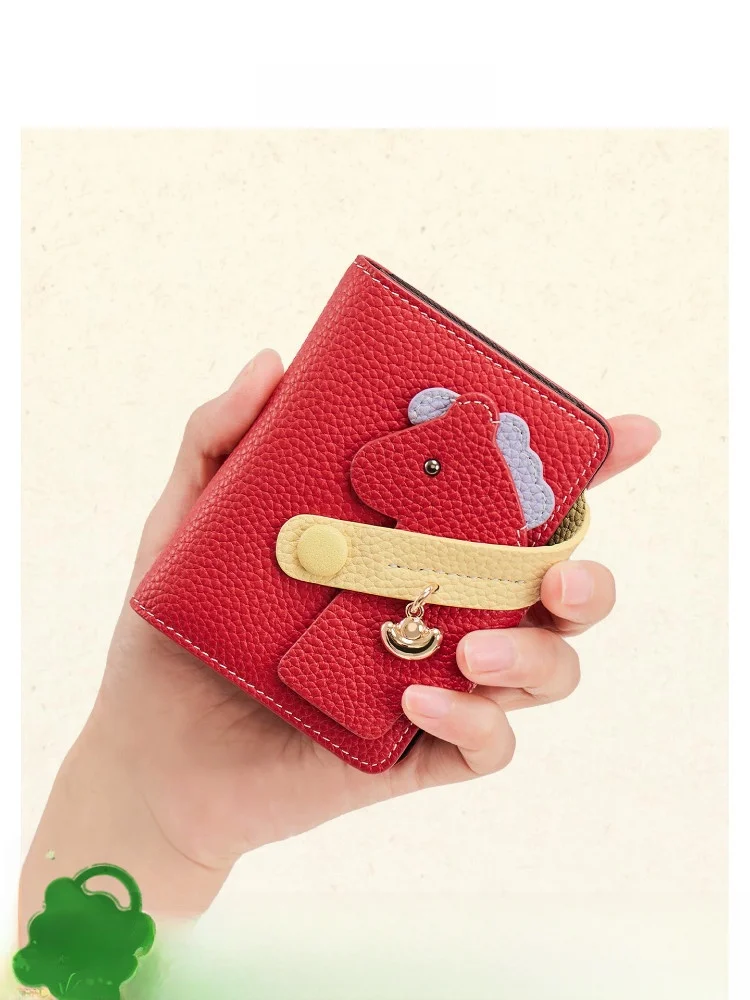 toutou-birthday-gift-leather-wallet-women's-long-wallet-card-storage-wallet-children's-coin-purse-cartoon-style-horizontal