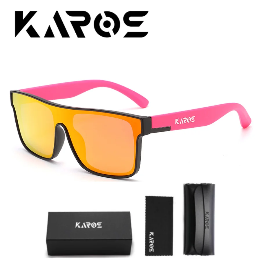 Karos Classic Polarized Sunglasses Fashion Men Women Square Anti Glare Driving Eyewear Sports Fishing UV400 Goggle Box YZ2038