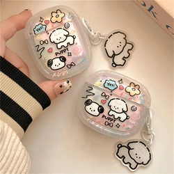 Kawaii Cute Cartoon Dog Flower Headphones Case For AirPods 1 2 3 With Puppy Pendant Protective Shell Soft Cover For AirPods Pro2