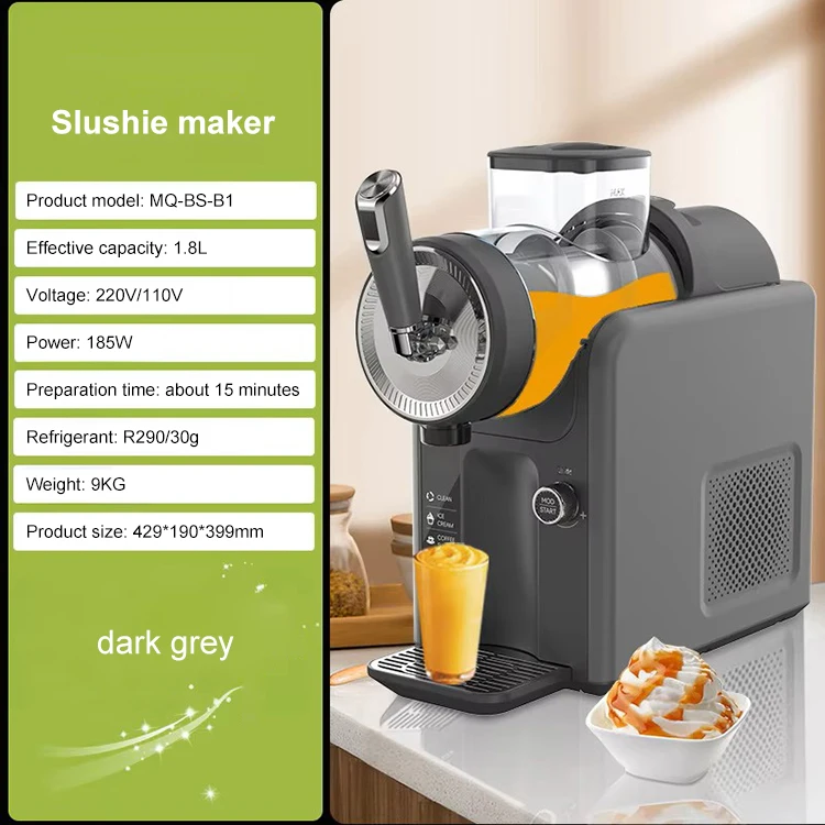 Professional 1.8L ABS PP Material 185w Smoothie Mixer Silent Slushie Machine Frozen Drink One-touch Opening Smoothing Machine