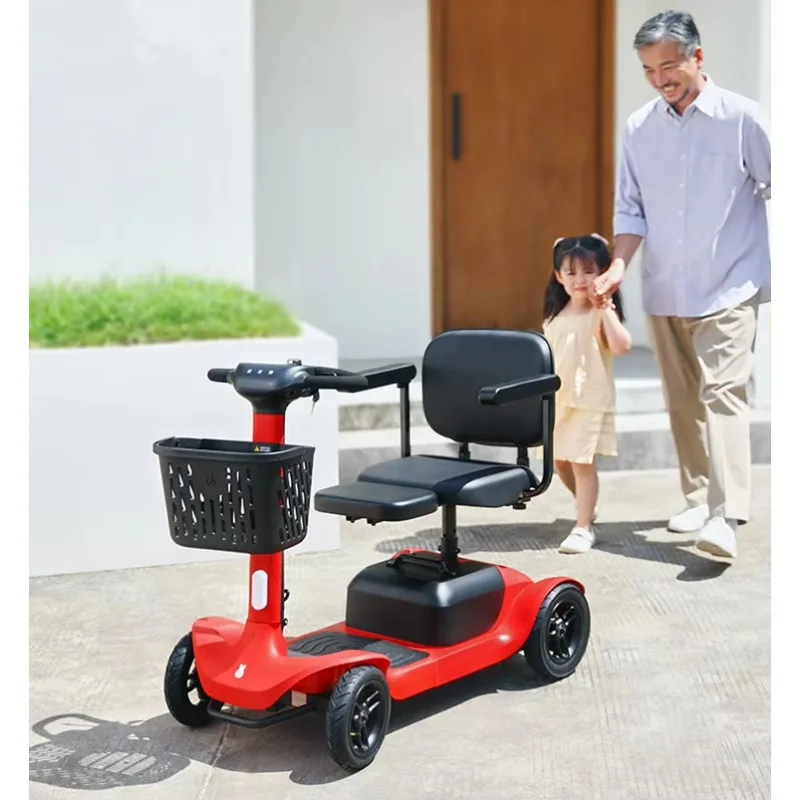 

Foldable Scooter 4 Wheel Adult Mobility Electric Double Seat Mobility Scooter for 4 Wheel Electric
