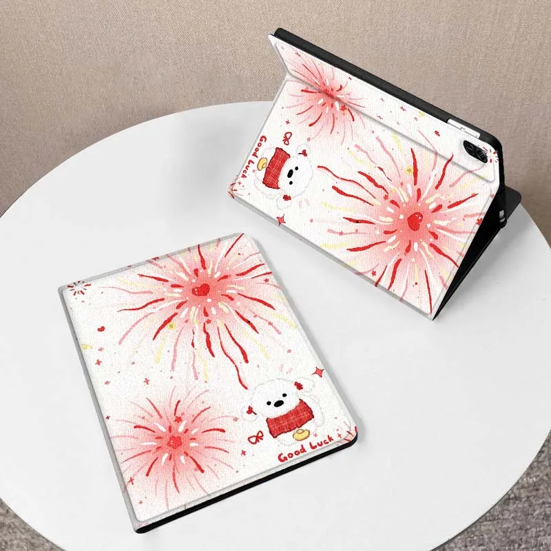 

Firework Puppy Pattern For Huawei MediaPad M5 T5 M6 SE C5e 11 12 X 2 Lite Pro Air S 12.2 Inch 5G Tablet Case