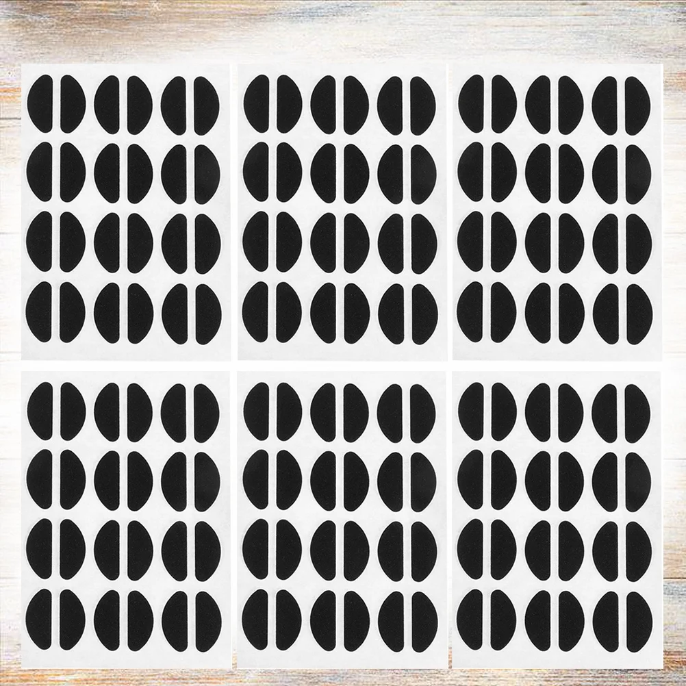 

48pcs Glasses Silicone Silicone Nose For Eyeglasses Pads For Eyeglasses Sunglasses Non-Slip Nose Pads Black