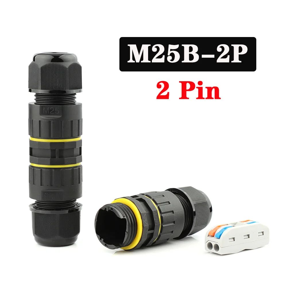 IP68 waterdichte connector 2 3 4 5-pins kabel Draadwartel Mouwconnectoren snelle schroefaansluiting Outdoor waterdichte terminal
