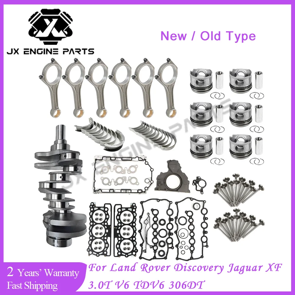 Engine Rebuild Kit Crankshaft Gasket Set For Jaguar XF XJ Land Rover Discovery Range Rover Sport 306DT TDV6 3.0L 3.0T Diesel