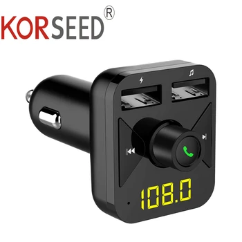 CAR Charge FM Transmitter Handsfree Car Bluetooth 5.0 MP3 Player Stereo FM Modulator USB Quick Charge Car Bluetooth Adapter