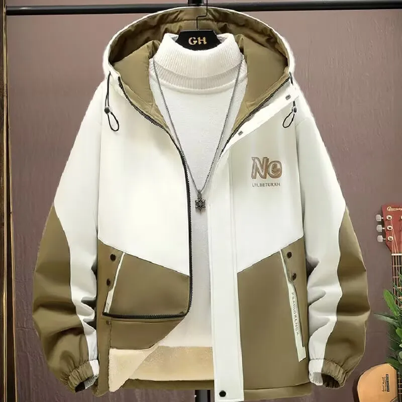 

Casual Outdoor Jacket Men Winter New Hooded Windproof Hiking Coat Multi Color Selection Water Resistant Trekking Outdoor Jacket