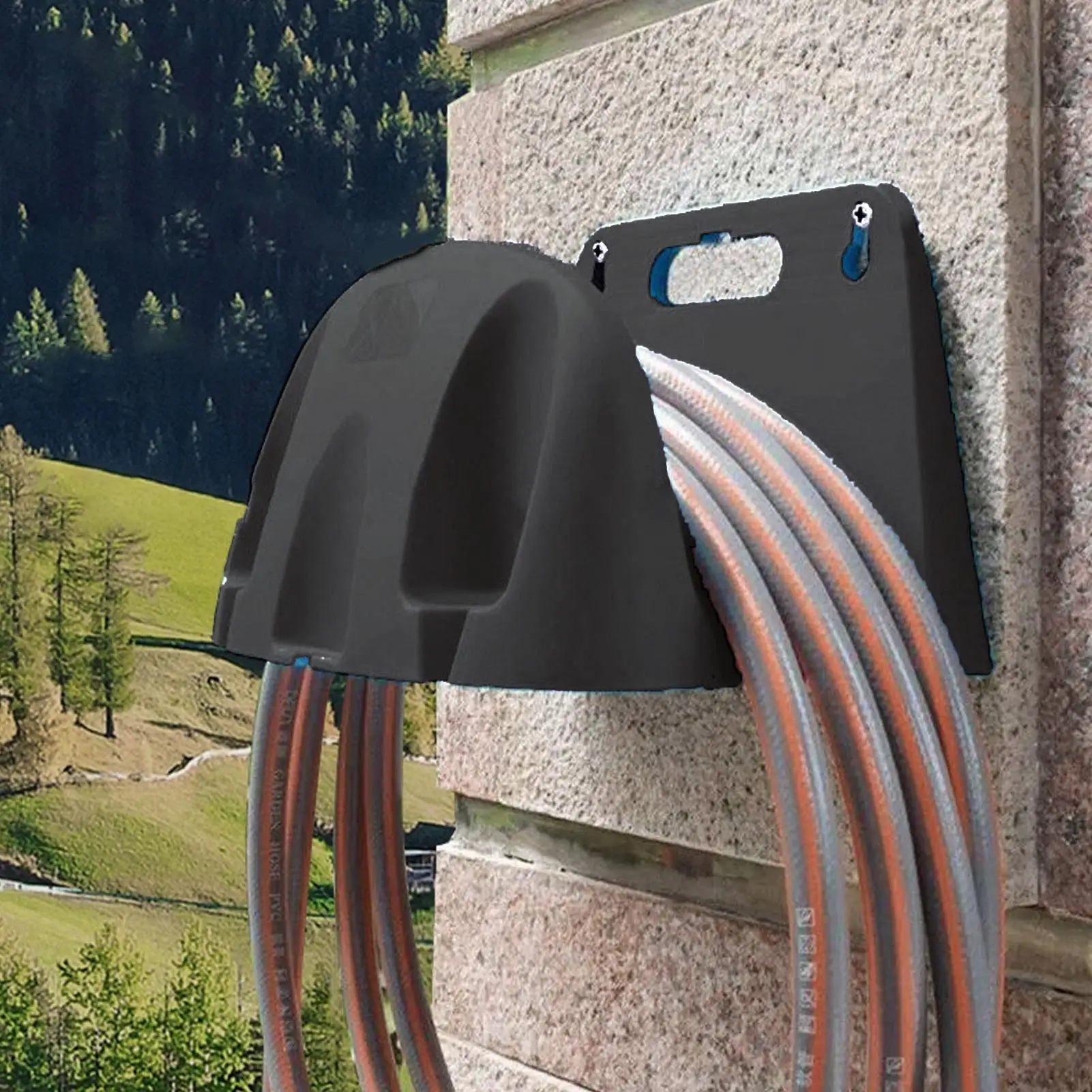 garden Hose Holder Wall Heavy Duty Hose Storage Reel Metal Hose Hanger Hose Hooks Metal Water Hose Holder water pipe rack