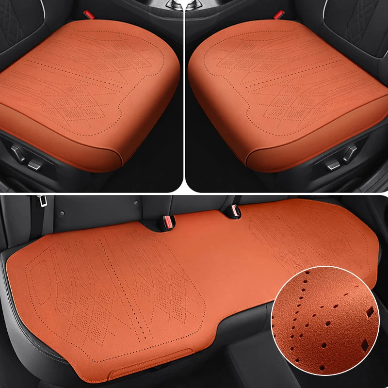 Universal Suede Car Seat Cover Double Breathable Thin Washable Bottom Cushion Mat Durable Front Wrapped Surround Pad Accessories