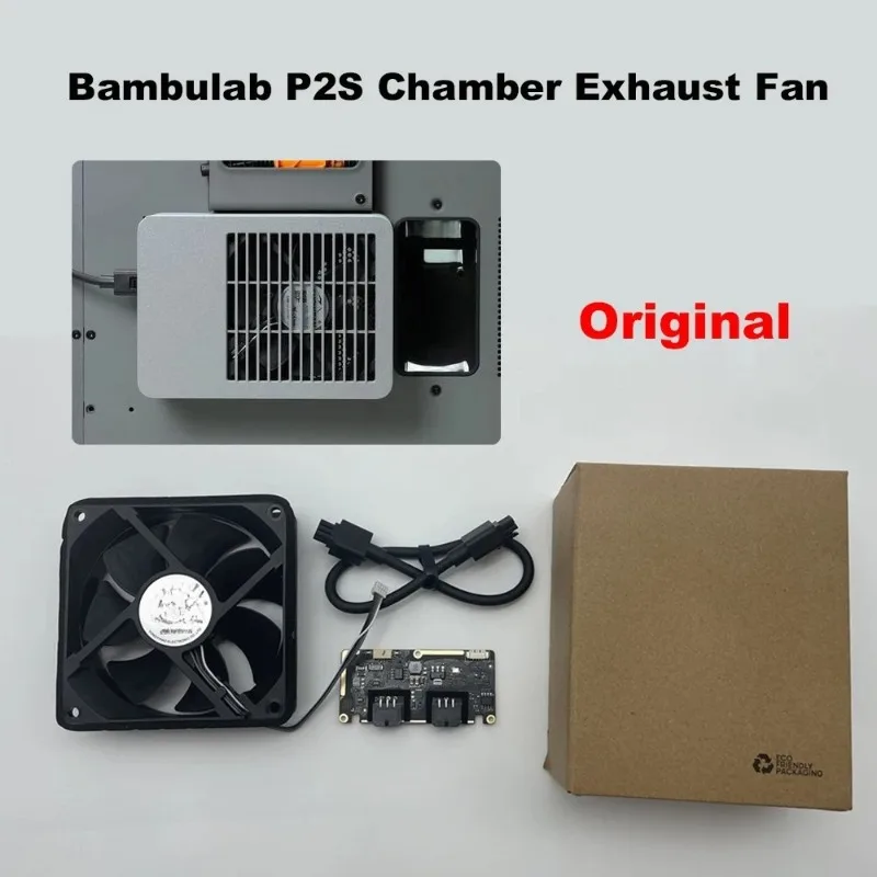 Original Bambulab P2S Chamber Exhaust Fan for Bambu Lab P2S Accessories Automatically Recognize P2S 3D Printer Parts