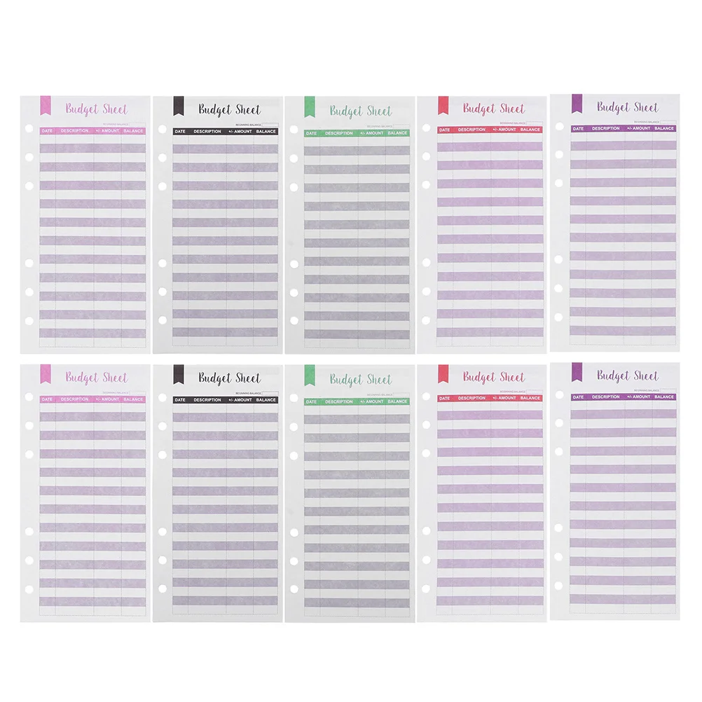 60 ورقة من مظروف الميزانية، أوراق ميزانية يومية خفيفة الوزن، مدير النقود المحمول للأعمال والسفر والنزهات المالية #4