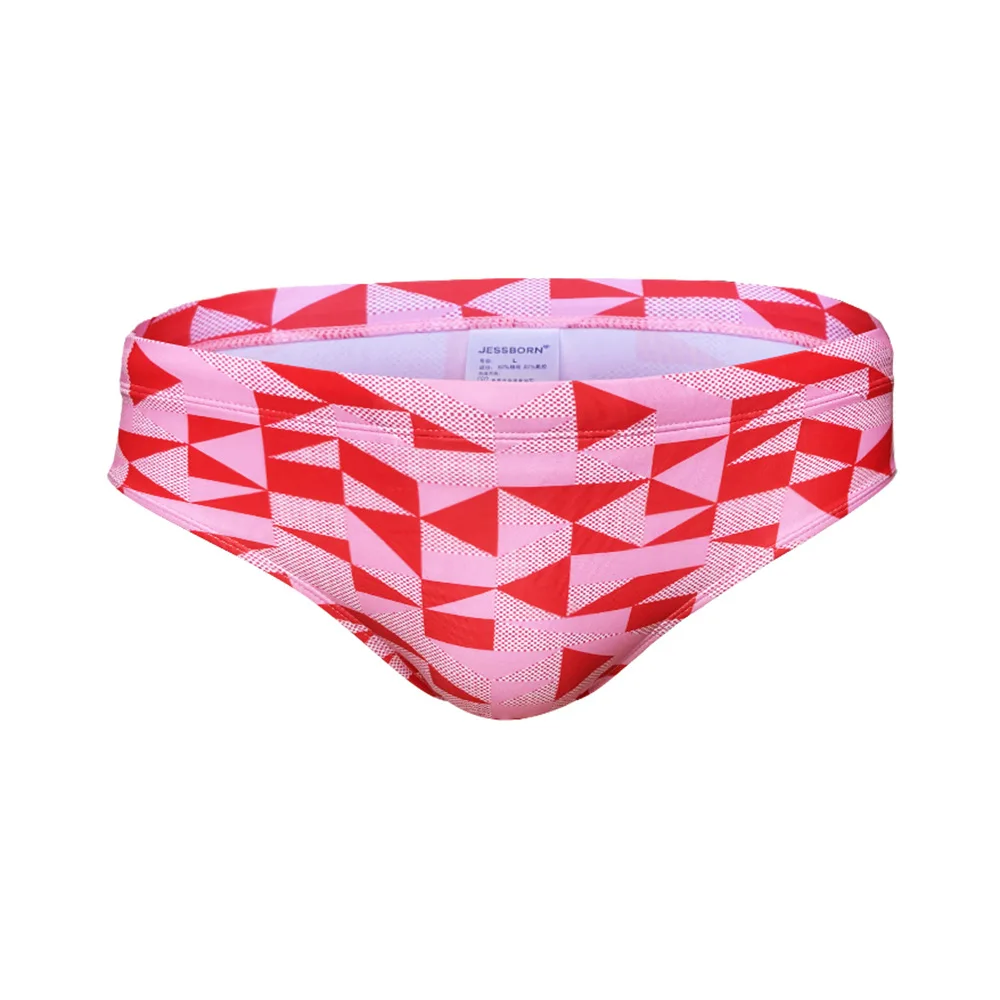 2025 Men's Fashion Triangle Low Waist Swimsuit Beach Casual Sports Swimsuit Youth Professional Swimwear 10036