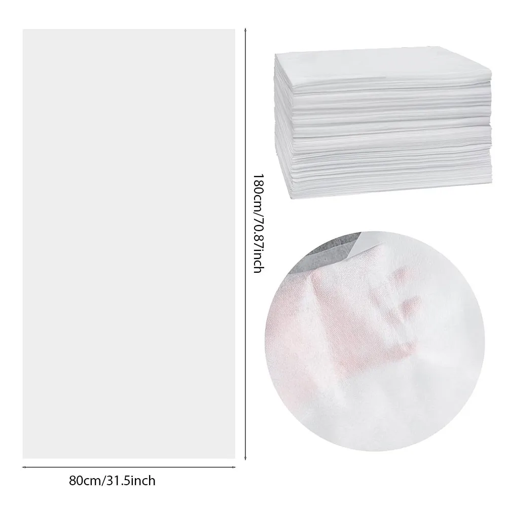 100Pcs 80*180cm Non-Woven Disposable Massage Bed Sheet Waterproof Oilproof Table Cover For Tattoo Spa