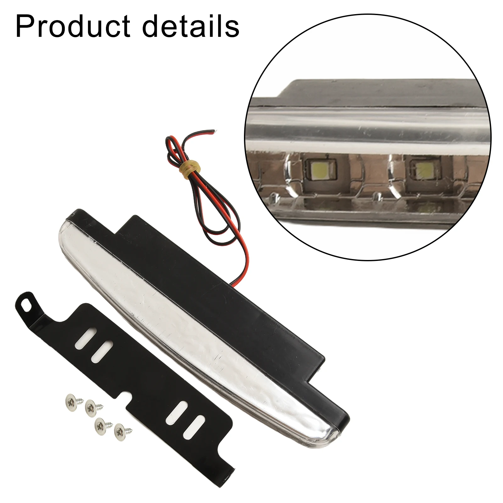 

12V LED Light 1Pc 6000K Anti-collision Car Daytime Dustproof Replacement Running Fog Lamp White Parts Practical