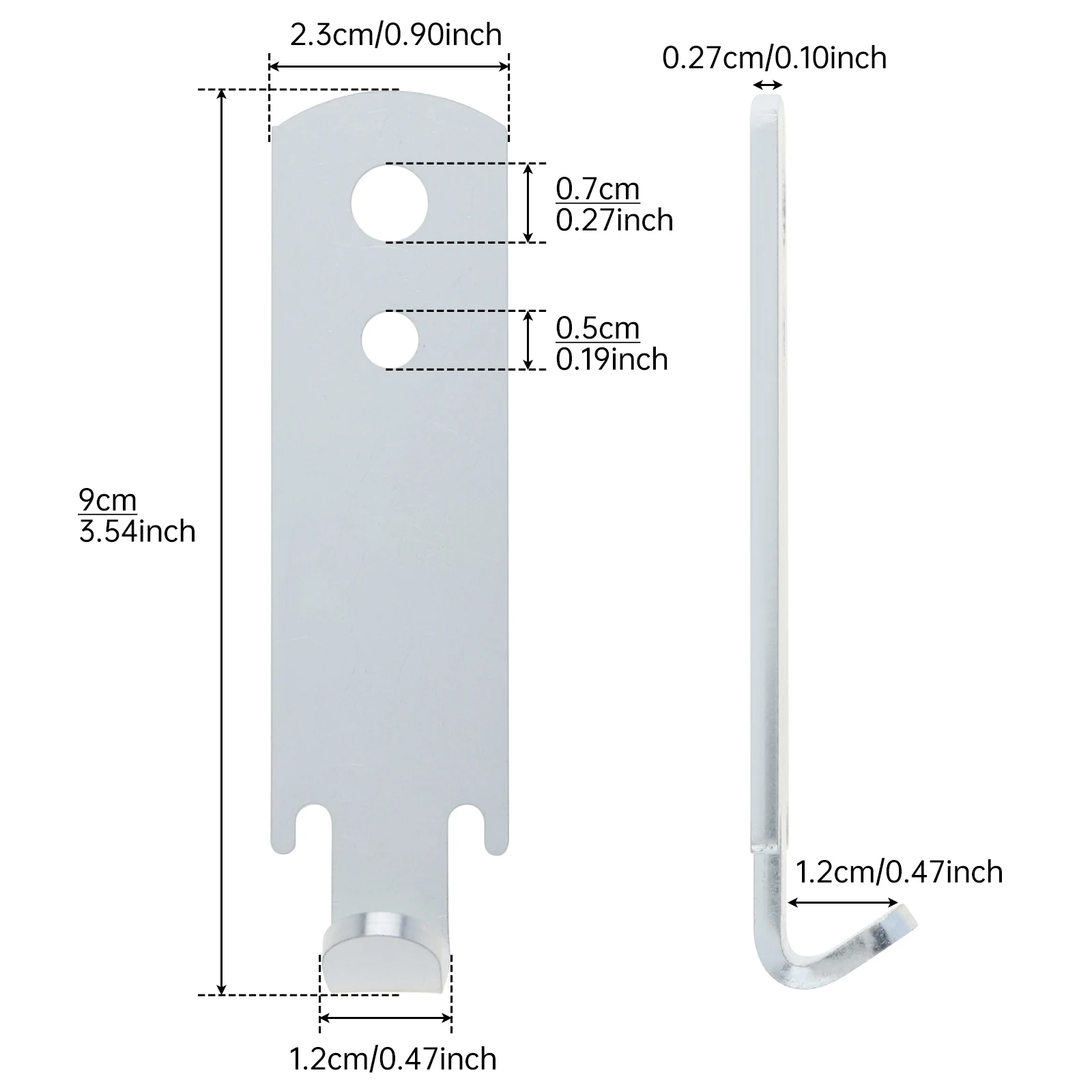 2 pcs 2 Holes Galvanized Stainless Steel Wire Twisters for Fence Post Clips,3.3 inch Barb Wire Twisting Tool