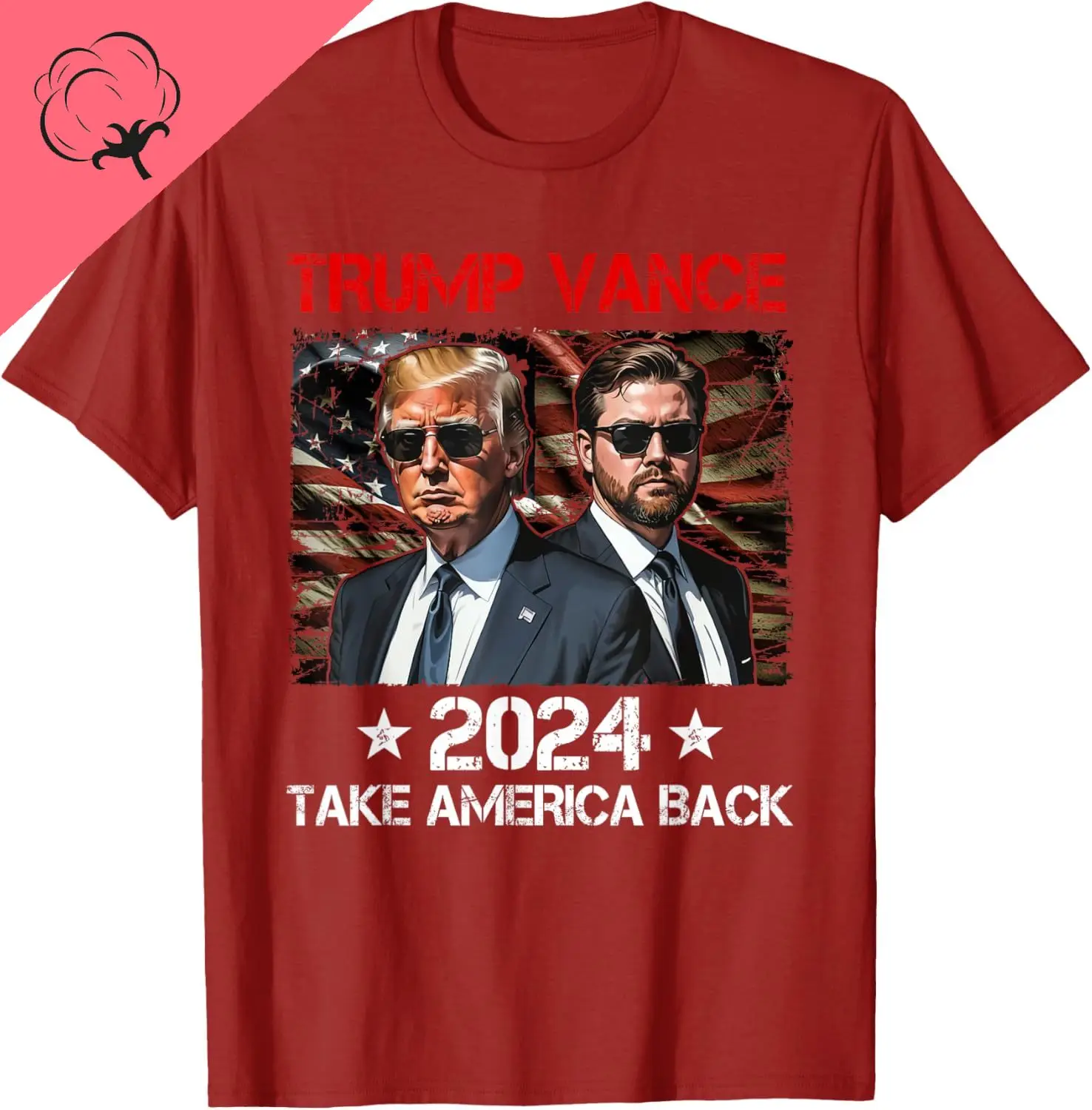 Trump Vance 2024 Donald Trump J.D. Vance Take America Back Print Original Design Gifts T Shirts Mens Clothing Camiseta Hombre