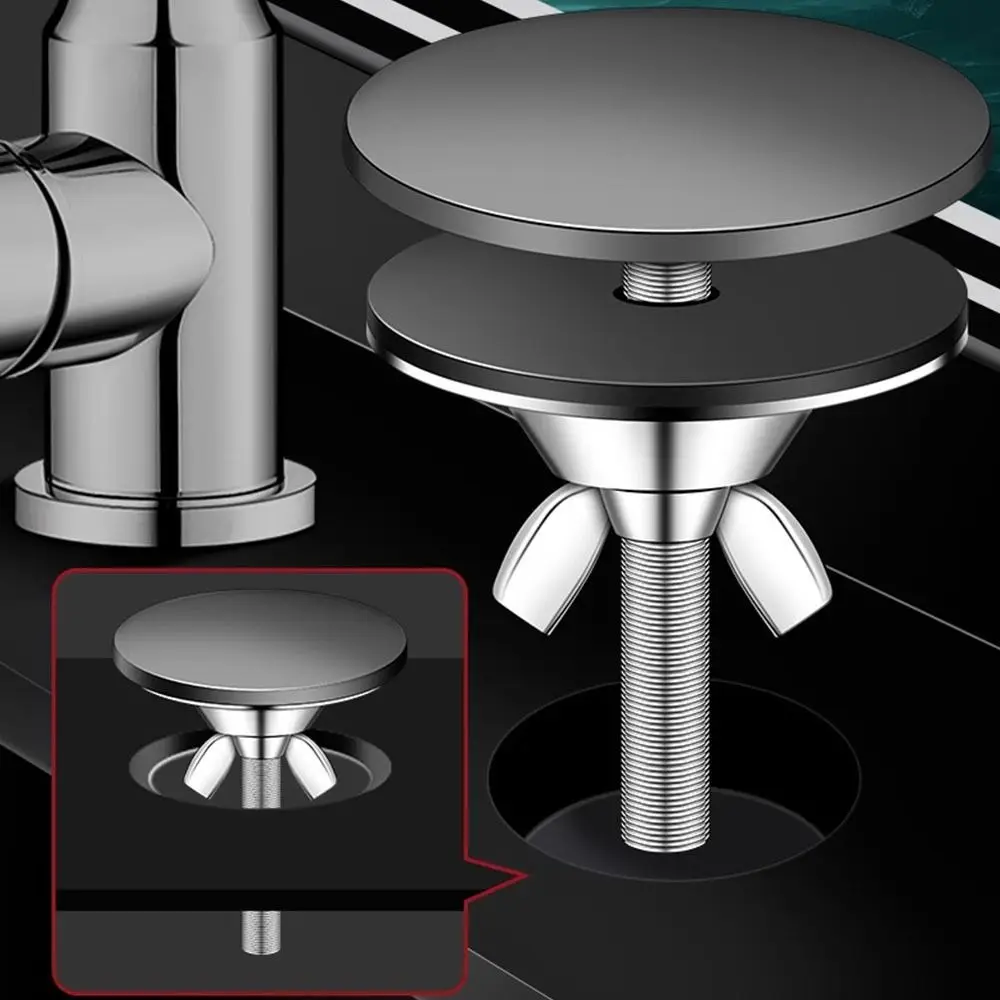 Black Color Faucet Hole Cover Sturdy Construction Finishing Cover Sink Tap Hole Cap Anti-leakage Seal Kitchen Sink Hole Plug