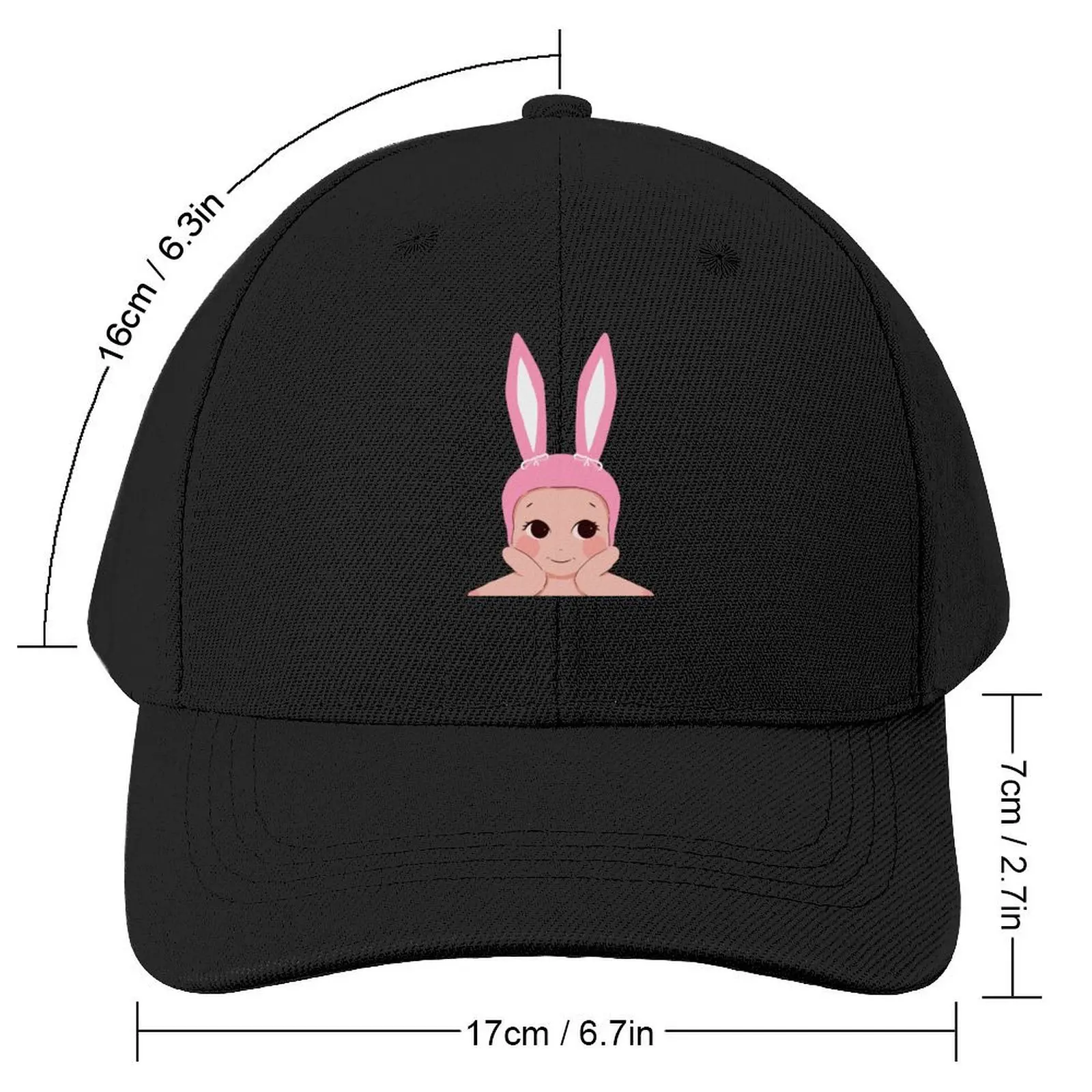 Bunny Cherub Pink Bunny Angel Baseball Cap Kids Hat fashionable Beach Golf Cap Caps Male Women's