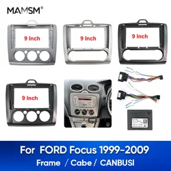 MAMSM For FORD Focus 1999-2009 9 Inch 2 Din Car Radio Fascia Panel Dash Mounting Facia Panel Radio Player Screen Accessories
