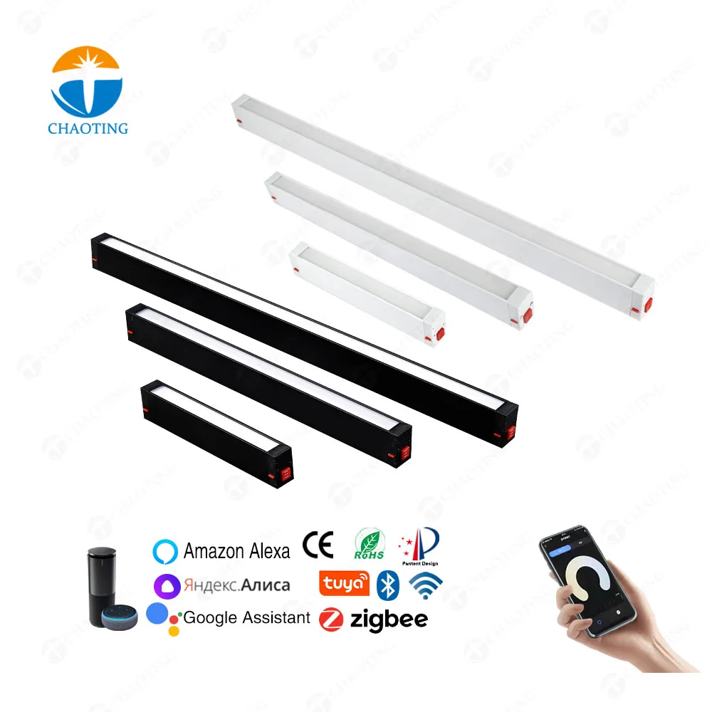 220V 25Mm Tuya Smart Wifi Cob Flood Lamp 30 Pieces 9W Led Magnetic Track Linear Floodlights For Commercial Rail Lighting System