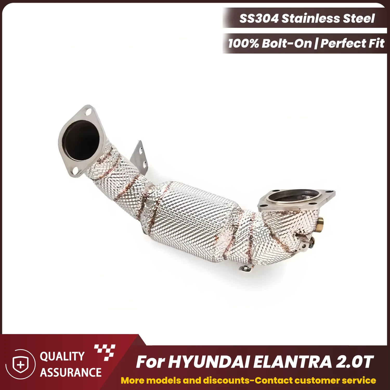 

ECCF Sports Downpipe With Heat Shield For HYUNDAI ELANTRA 2.0T Aggressive Exhaust Sound High Flow Performance Upgrade