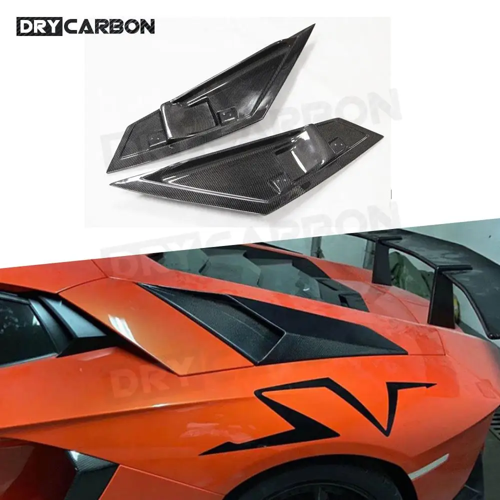 Carbon Fiber S Style Rear Vents Splitters Flaps Apron For Lamborghini Aventador LP700 LP720 Upgrade LP750 Rear Air Outlet Cover