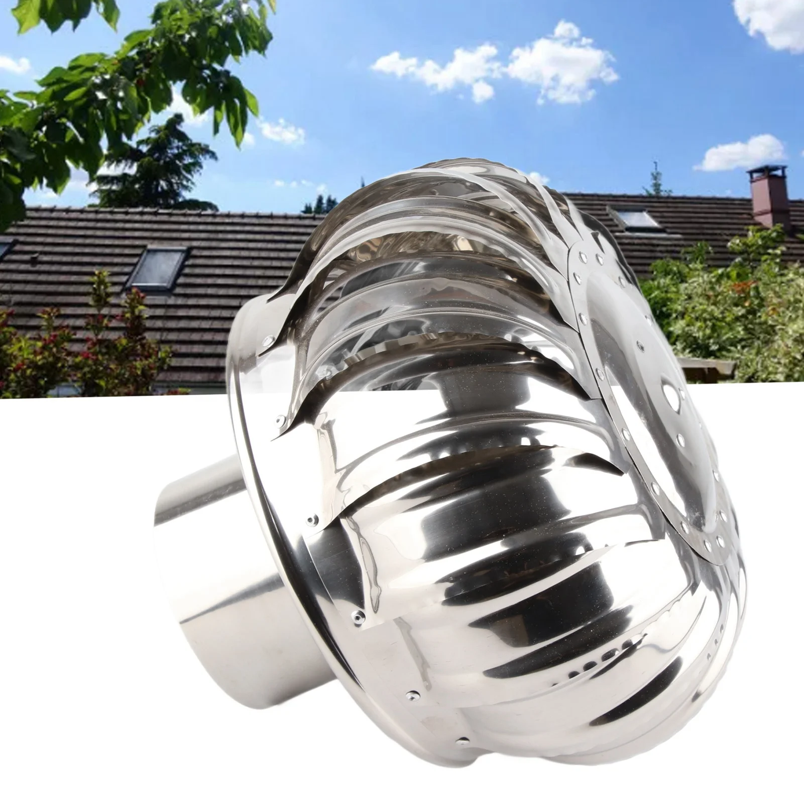 Roof Ventilator Wind Turbines Automatic Working High Temperature Resistant Roof Ventilator Sturdy  for Chimneys