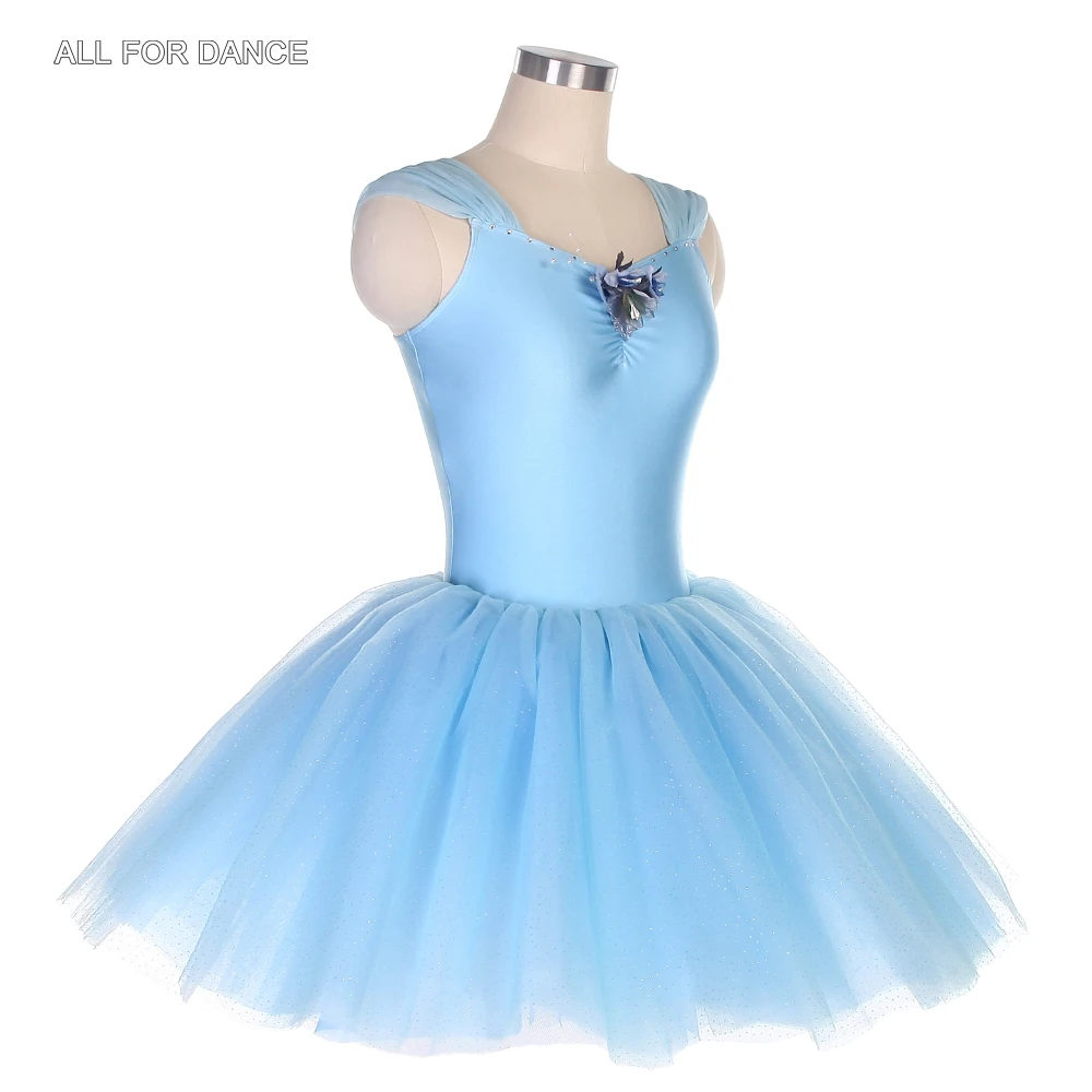 22139 novo céu azul elastano corpete ballet tutu romântico tutu para meninas & feminino competição ou desempenho ballet tutu