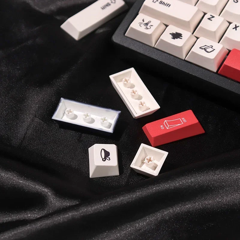 keycap Dye-Sublimation PBT Keycaps 160 keys white Cherry key caps For Mx Switches Mechanical Keyboad