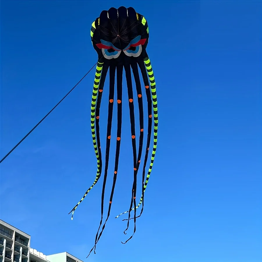 Aquilone a Forma di Polpo 3D da 8 Metri, Grande Aquilone Morbido Gonfiabile per Esterni, Facile da Pilotare, Resistente agli Strappi, Regalo per Adulti dai 14 Anni in Su