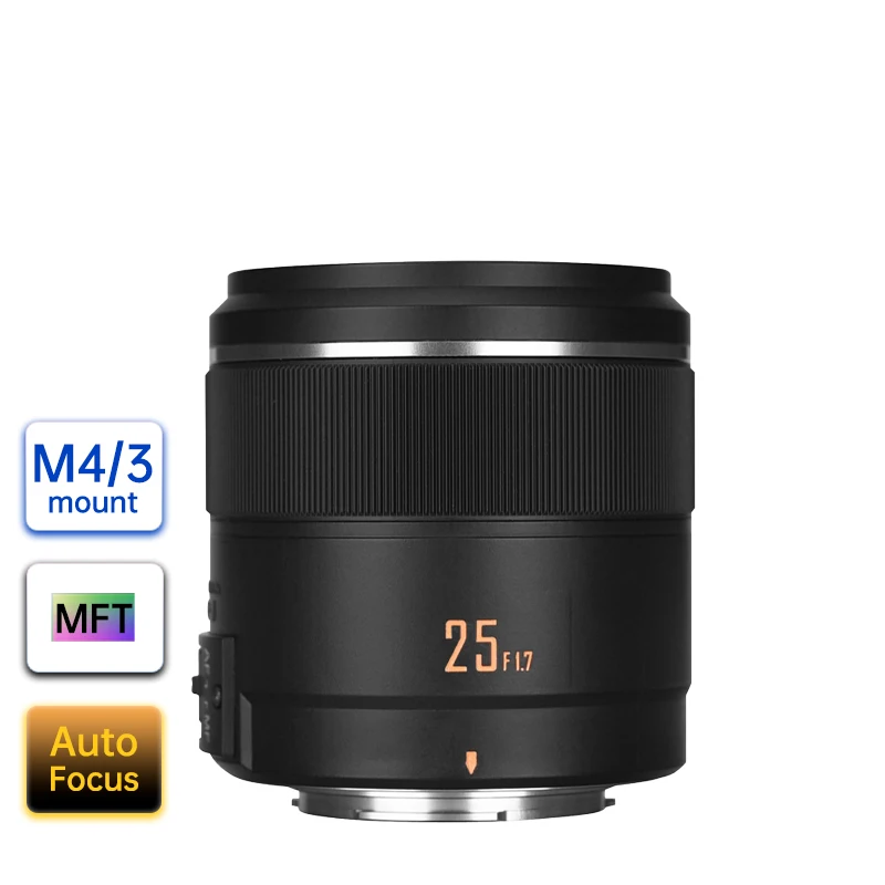 

YONGNUO M4/3 Mount Camera Lens YN25mm F1.7M Large Aperture AF/MF Standard Prime Lens For Panasonic Olympus G95 GF9 GX9