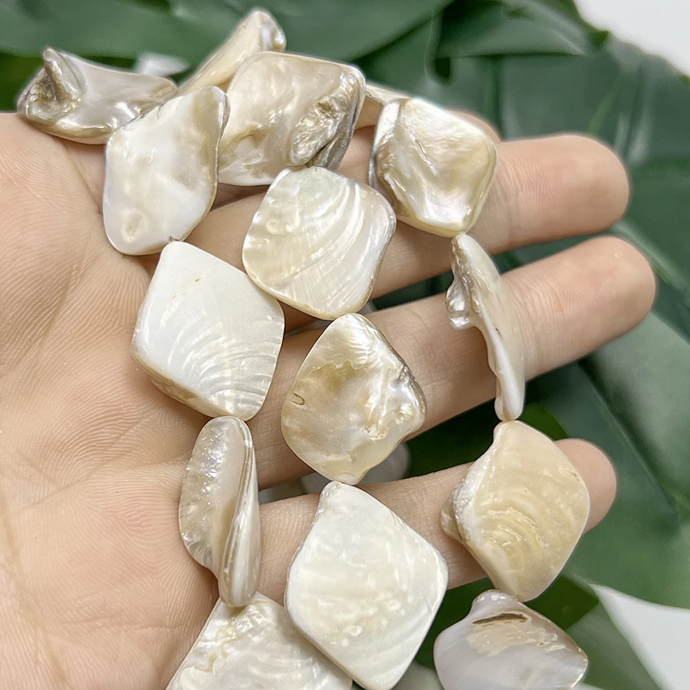 Natural Shell Beads 18-20mm Irregular Teeth Loose Spacer Beads for Jewelry Making DIY Bracelets Earring Accessories view 2